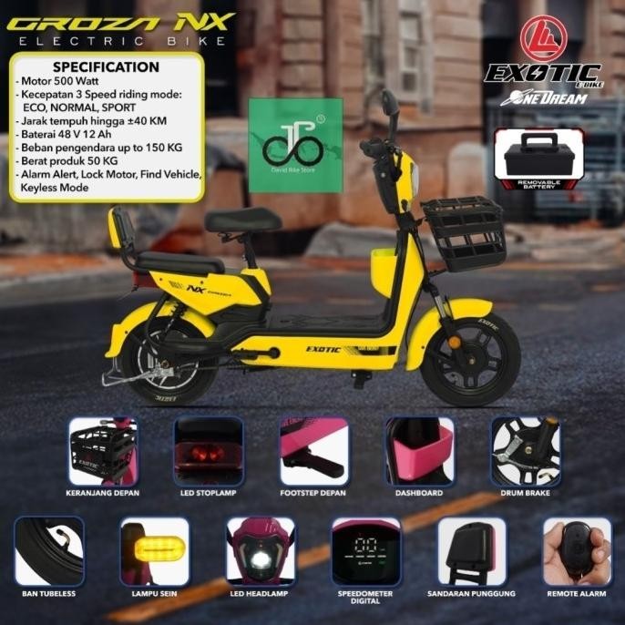 PROMOOO SEPEDA LISTRIK EXOTIC GROZA NX TERBARU