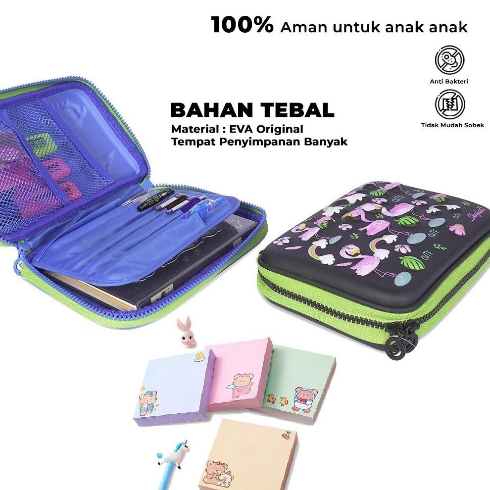 

ORIGINAL Kotak Pensil 3D Anak Sekolah Hardcase Kotak Alat Tulis Pencil Timbul Besar an