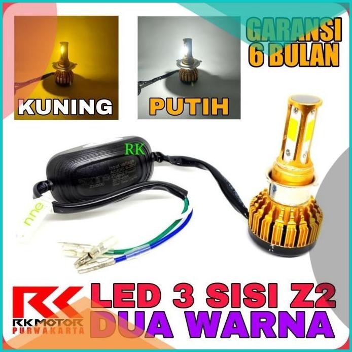 LAMPU LED MOTOR LUMINOS Z2 DUA WARNA PUTIH KUNING | LED H4 H6 H7 ACDC