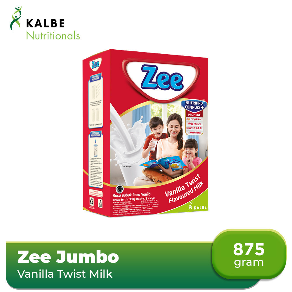 

Zee Reguler Jumbo Vanilla Twist Milk 875gr