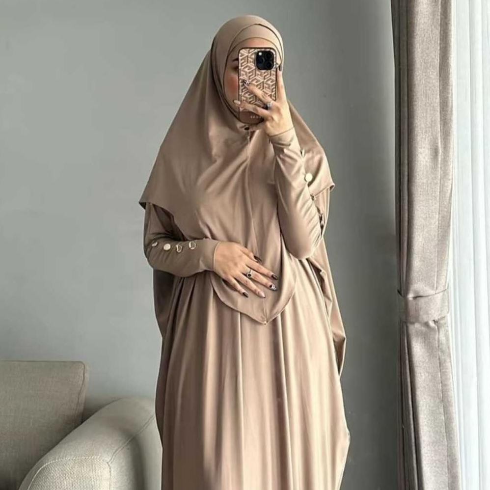 Gamis Wanita Remaja Kekinian Jersey Syari Hijab I Kualitas Bahan Adem