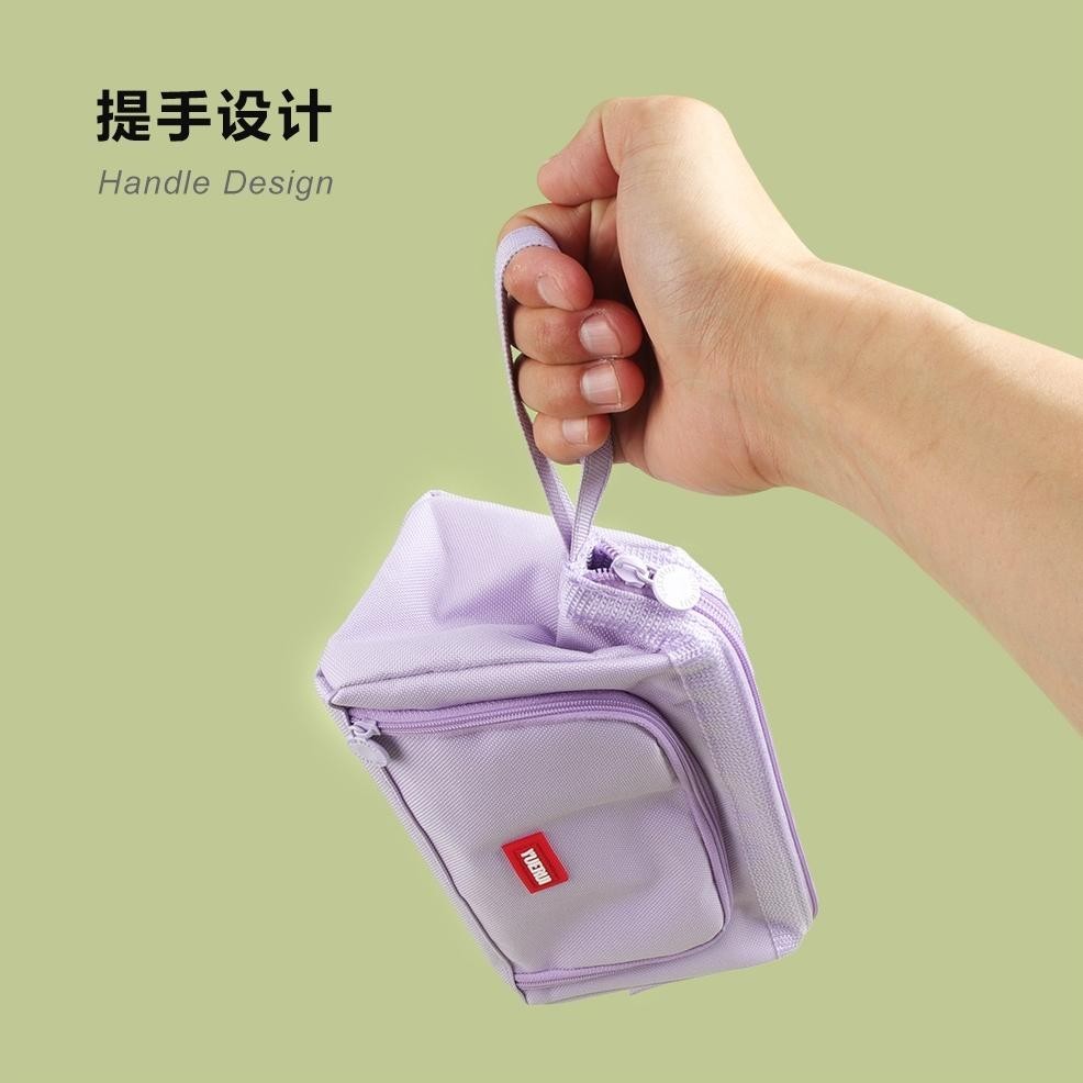 

Siap Kirim Seamiart Front Opening Macaron Pencil Case Large Capacity Multifunctional Pen Bag Tas Pensil Kantong Pen Sd-46