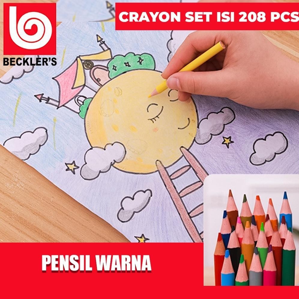 

Termurah Crayon Set 208 Pcs / Pensil Warna Alat Menggambar Melukis Anak-Anak Crayon Cat Air Pensil Murah Um57