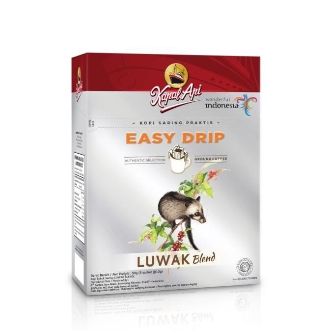 

Kapal Api Drip Luwak Blend Folding Box (5 Sachet X 10 Gram)