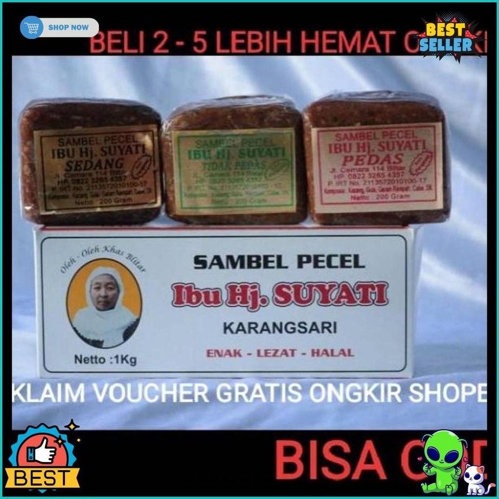 

Sambel Pecel Ibu Hj Suyati Karangsari Blitar / Sambal Pecel Karangsari (Lagi Diskon)