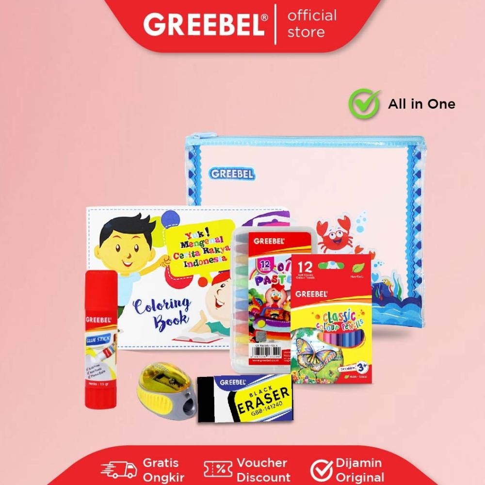 

Diskon Greebel Paket Alat Tulis Tab-1 /Stationary/Stationery Set Alat Tulis Atk Krayon Pensil Warna Pen Penghapus Anak 8.8
