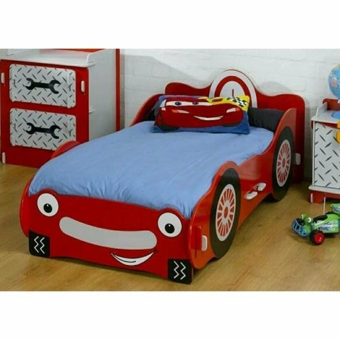 Tempat tidur anak karakter mobil, Kasur anak perempuan lucu model cars