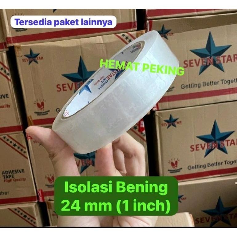 

Big Sale Isolasi Bening Transparan 1 Inch Isi 18 Pcs 24 Mm 8.8