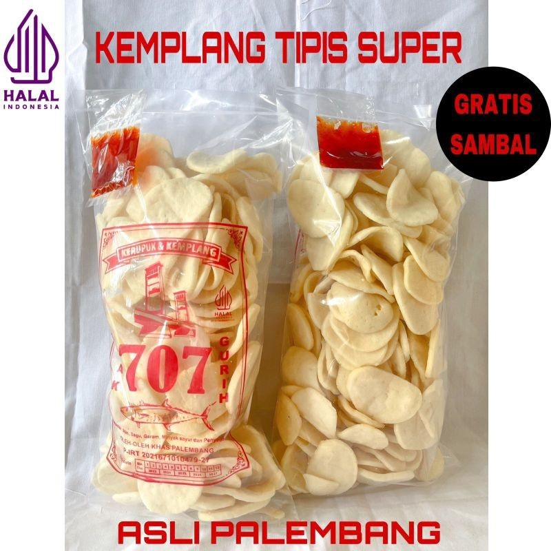 

KEMPLANG TIPIS SUPER 707 KERUPUK KHAS PALEMBANG IKAN TENGGIRI ASLI PALEMBANG