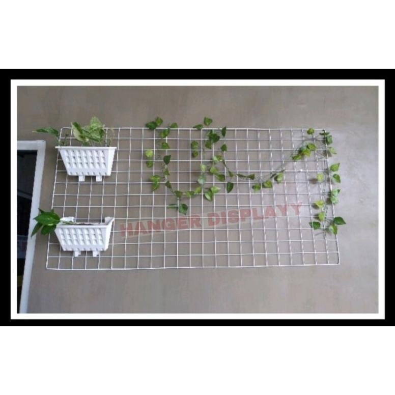 Termurah Grid Wall Jaring Ram Kawat Besi Dinding 95X45 Cm / Gantungan Accesories Dan Masker | Kawat 