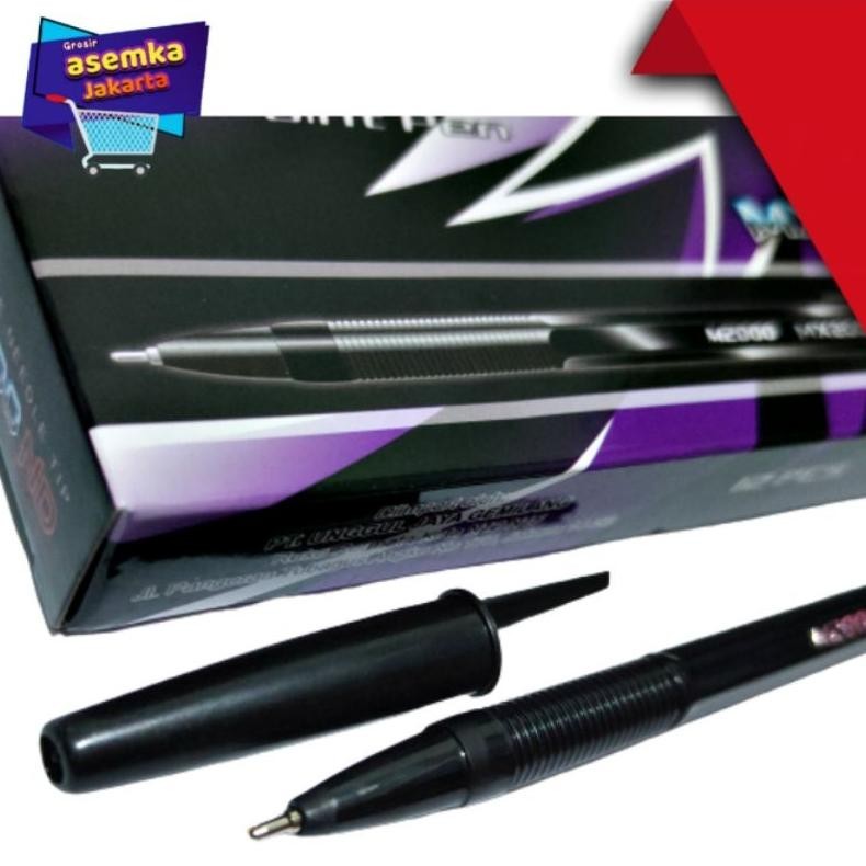 

BYP-27 Ballpoint bolpen Pen 12pcs Warna Hitam Model MX2000ND Grosir Original