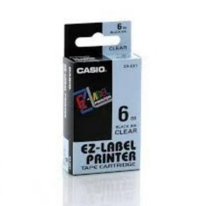 

LABEL TAPE CASIO 6MM WARNA CLEAR