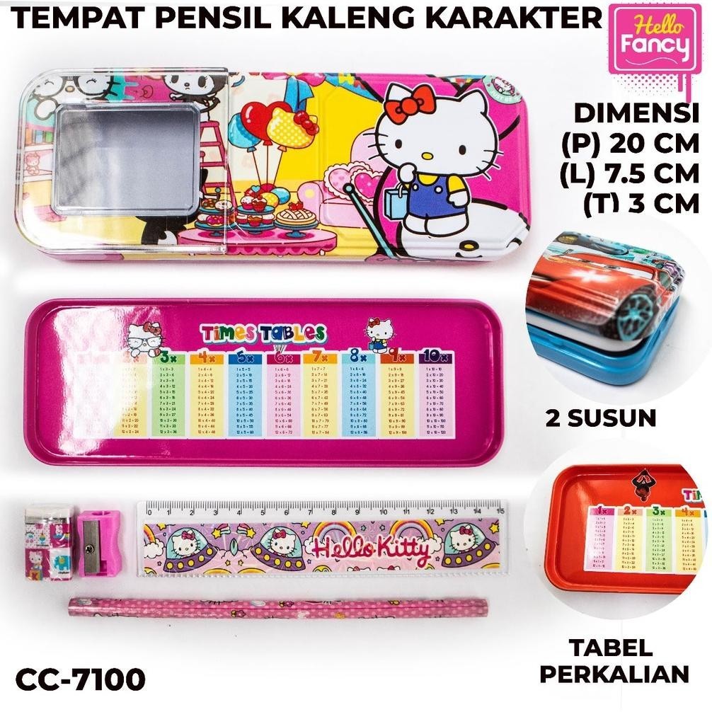 

fth-56 Tempat Pensil Set Alat Tulis / Kotak Pensil Kaleng Karakter CC-7100 Terlaris
