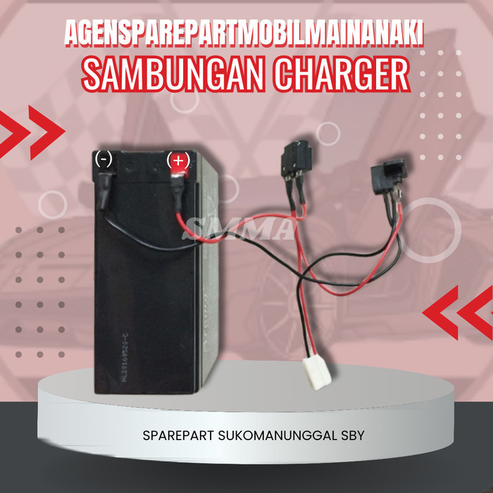 1 Set Sambungan Charger Aki Mainan Mobil/Motor Aki / Accu