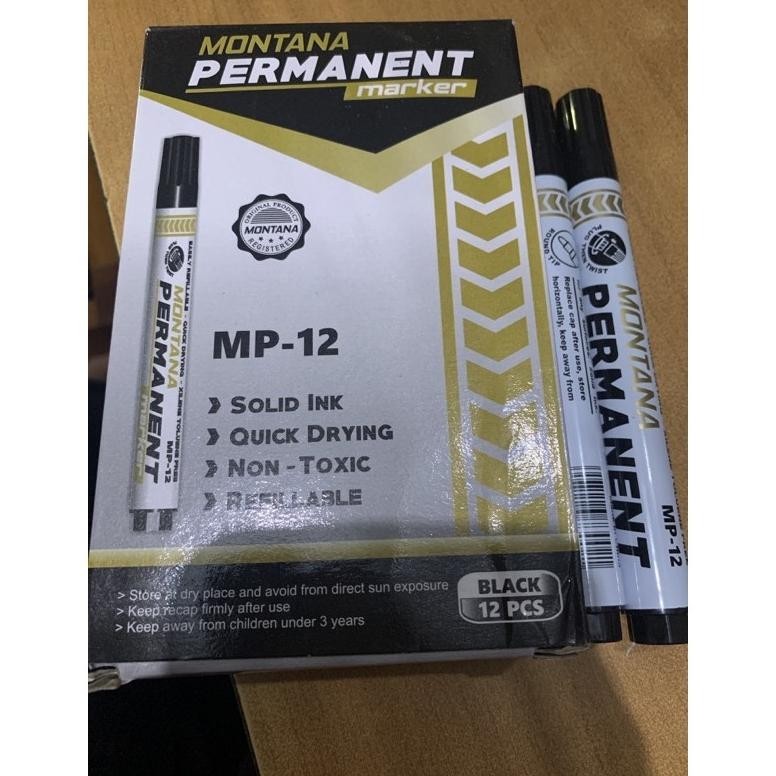 

fsd-34 (12 pcs) Spidol Permanen Montana | Spidol Besar Sale