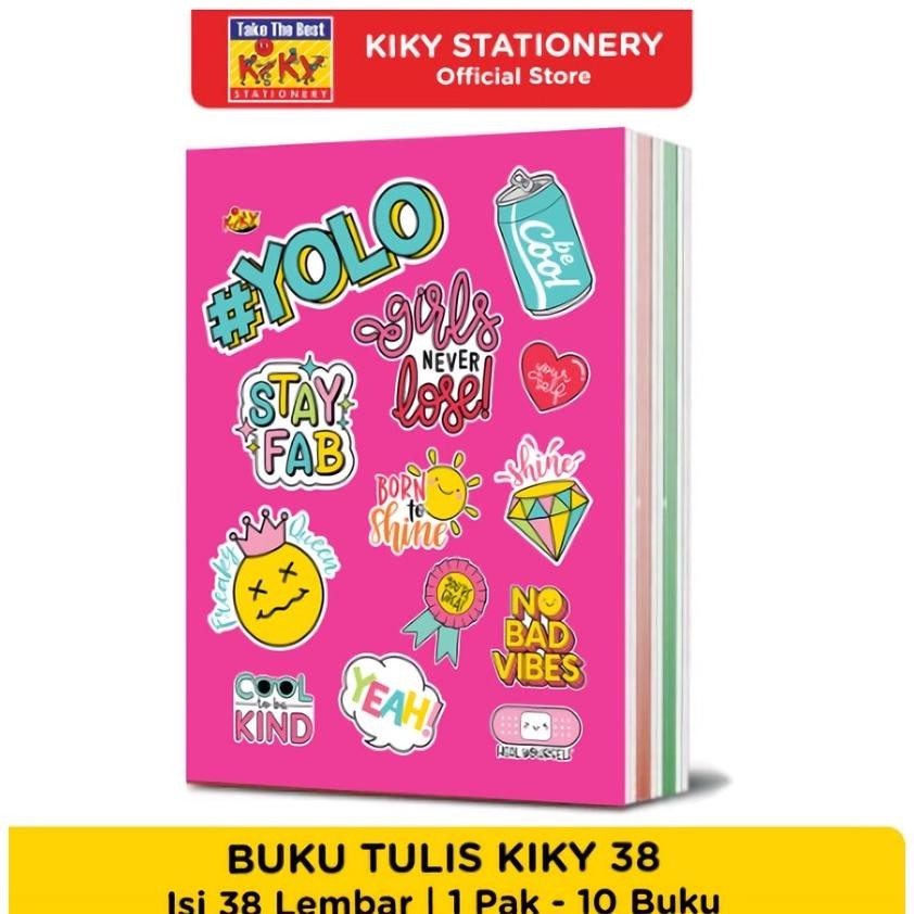 

ad-532 Buku Tulis Sekolah Bergaris / Buku Tulis Kiky Bergaris Biasa Isi 38 Lembar 10 Buku Premium