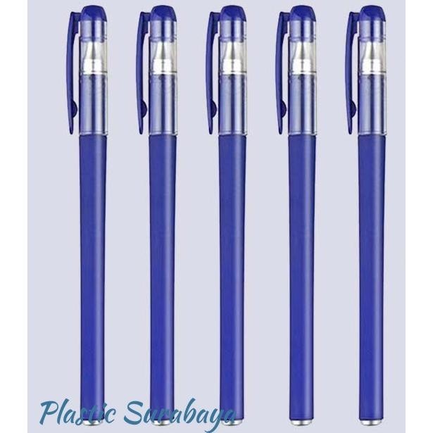 

hj-77 (ISI 10Pcs)Bolpen Pulpen Gel Pen Ballpoint Pen 0.5mm Ink Water Base Panjang 145mm GP380 Hemat