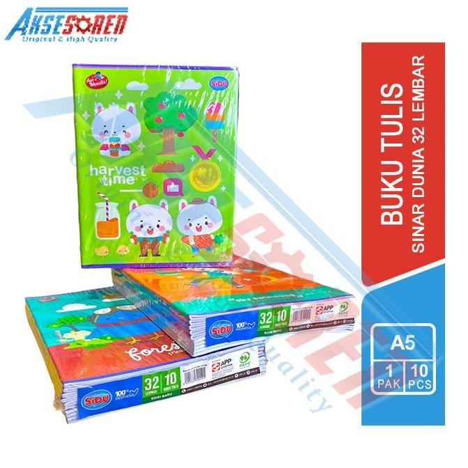 

see-97 Buku Tulis Sekolah Sinar Dunia [Isi 38 Lembar/ 10 Buku] / Write Book Sidu [1 Pack] Viral
