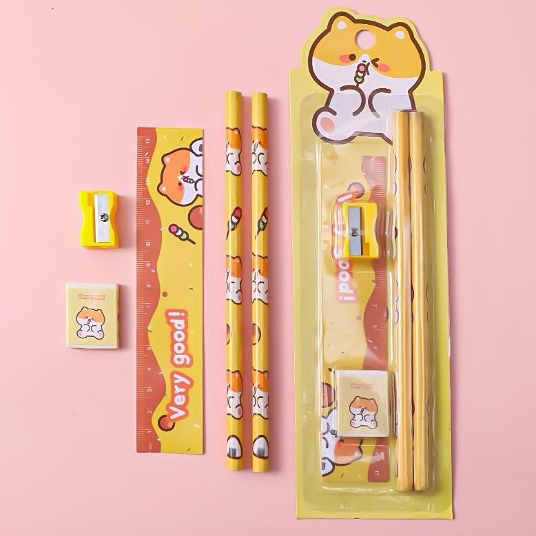 

gh-56 ALAT TULIS SET PENSIL KARAKTER 5in1 Viral