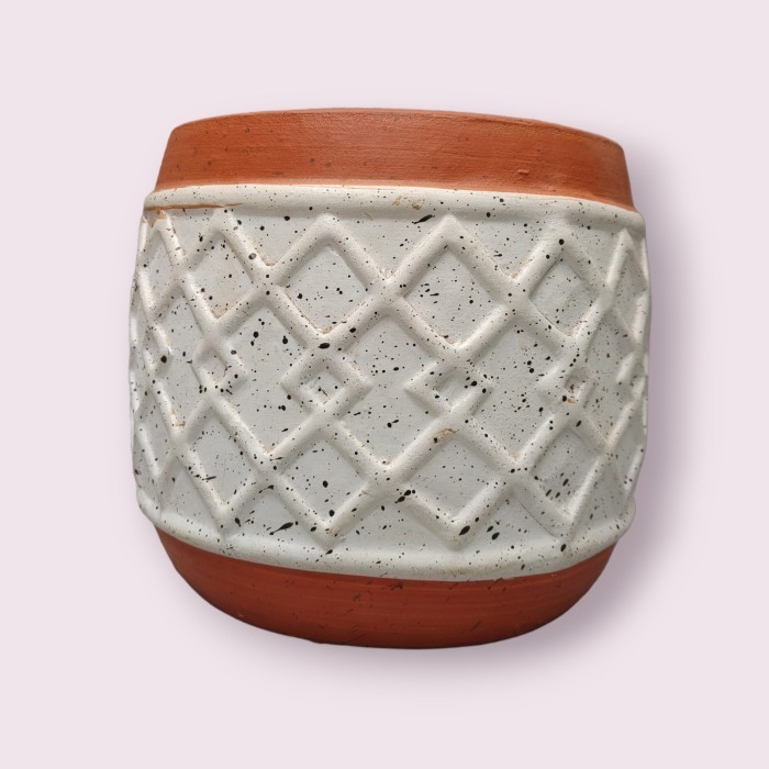 20/20 Aztecs Pot Terrazzo Gerabah Keramik Tanah Liat Terracotta