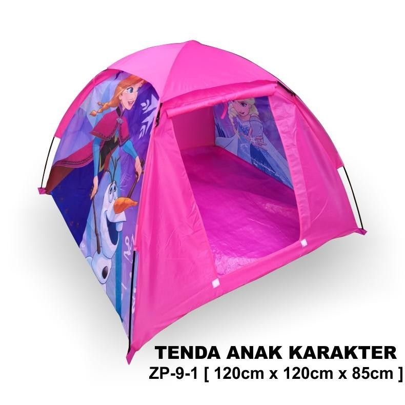BISA COD World Home Tenda Anak Tenda Mainan Anak Karakter Motif Hello Kitty Frozen Spiderman Tenda A
