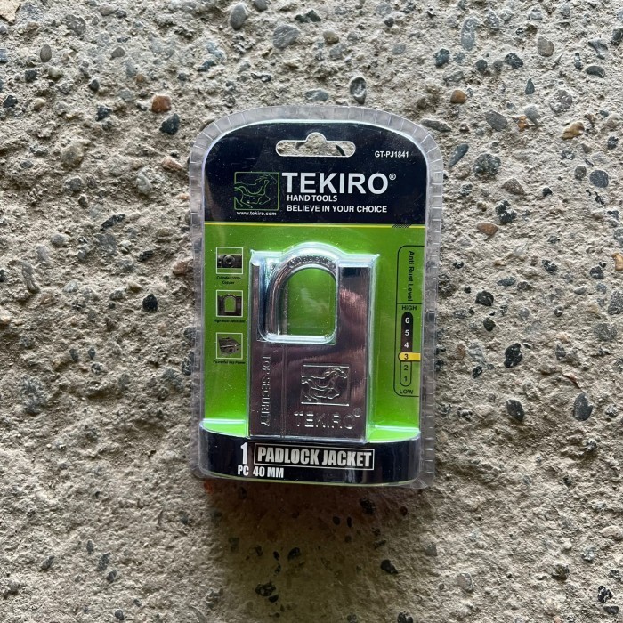 TEKIRO Kunci Gembok Jaket (sangkar) 40mm gembok putih tekiro
