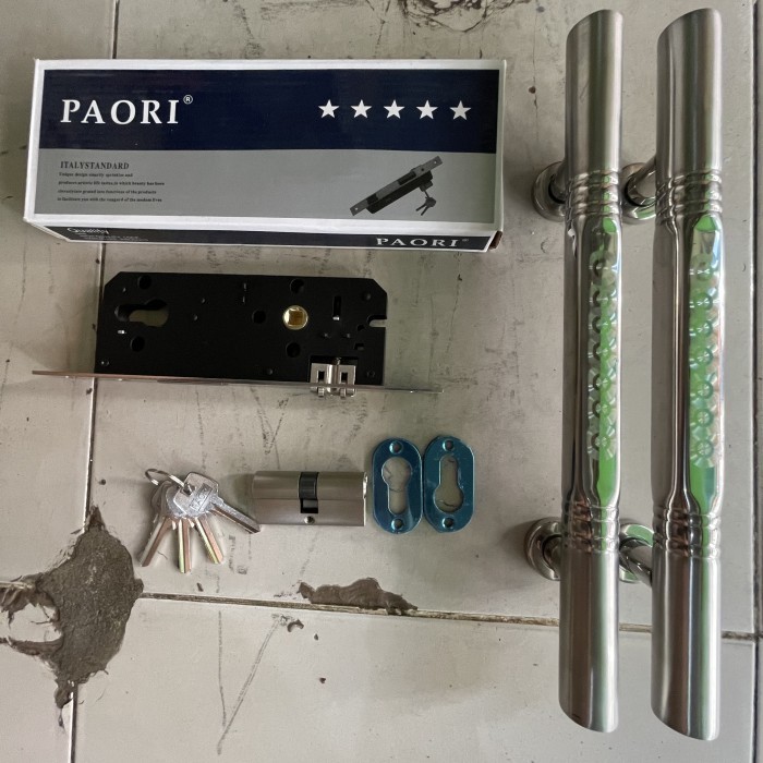 Tarikan Handle Pintu Minimalis 40cm + Bodi pelor Paori