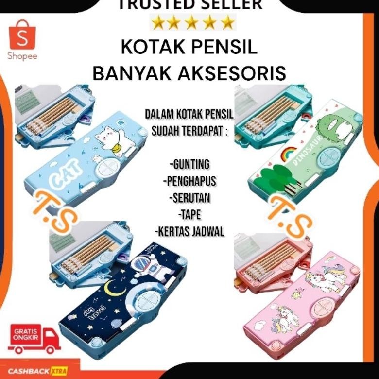 

TERLARIS KOTAK PENSIL MEKANIK AKSESORIS LENGKAP MEMPERMUDAH TEMPAT PENYIMPANAN SERBAGUNA SEKOLAH If56