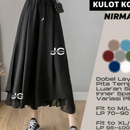 Celana Panjang Sifon Gaya Korea Nurmalla Stice Pants Kulot Jcfashion