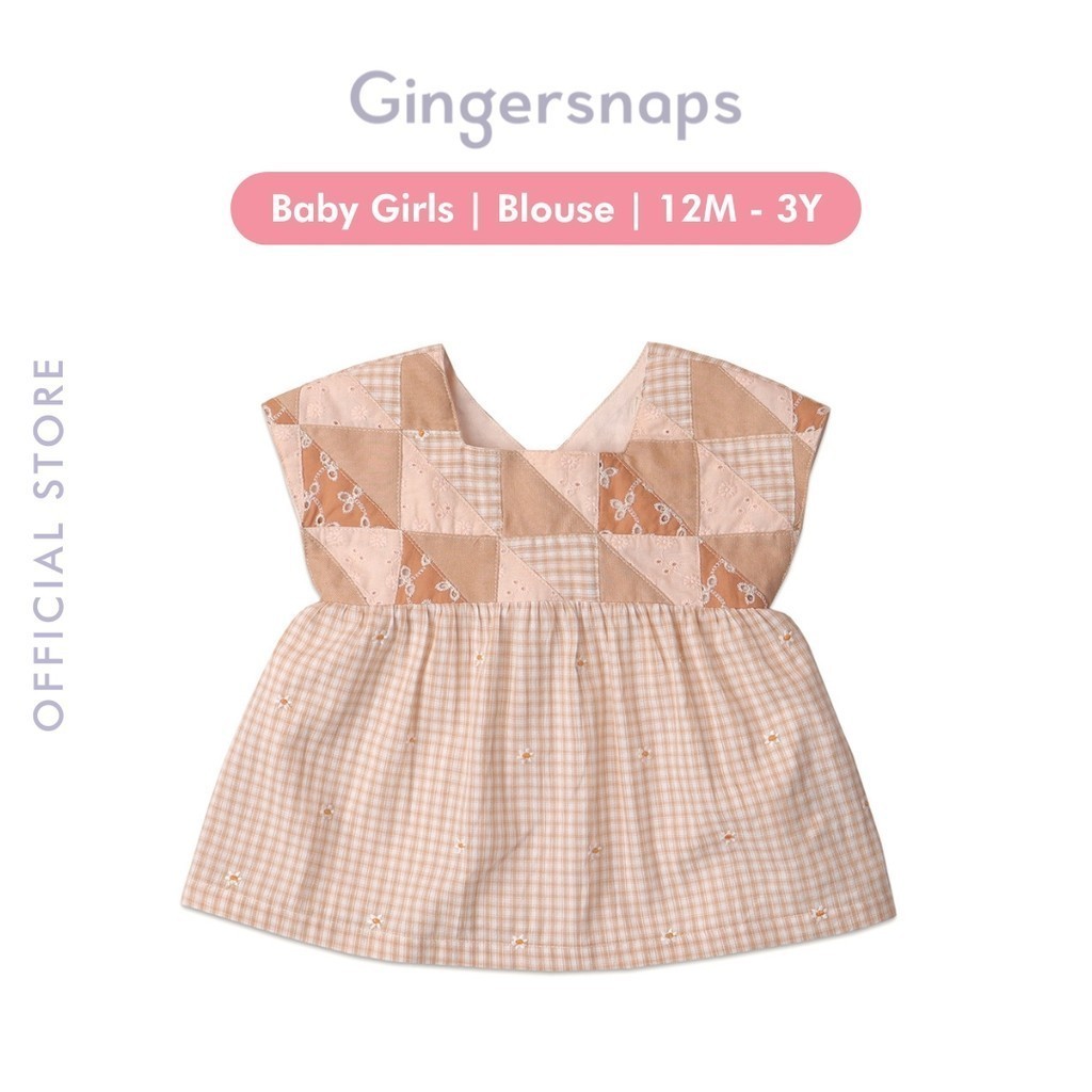 Gingersnaps Mini Growing Blouse - Atasan Bayi Perempuan (Krem)