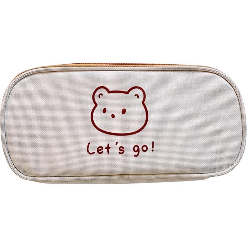 

PROMO Mismi Annette Pencil Case Kotak Pensil Cute Bear Sekolah Perempuan Trendy - K1A gh-56