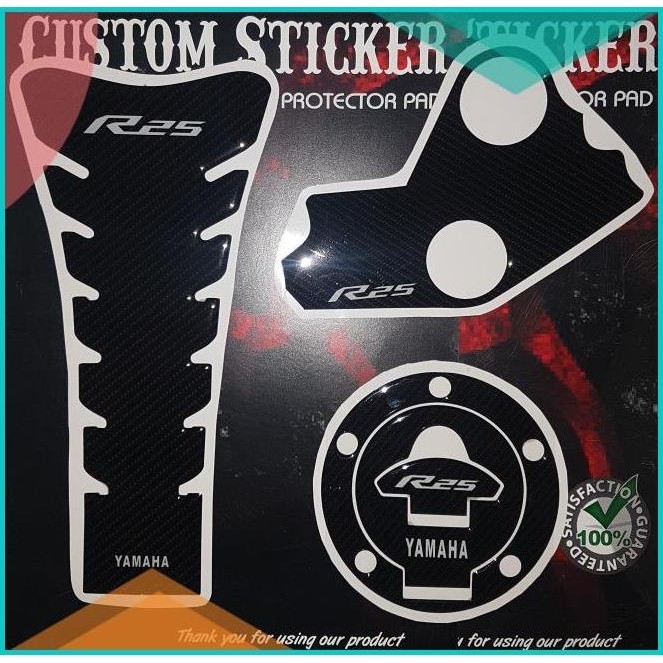 Stiker Tankpad Yamaha R25 R 25 Lengkap Segitiga Tutup tangki Tankpad 8