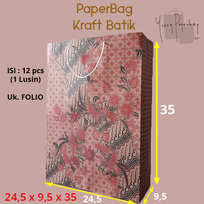 

HOT PROMO Paper Bag / Tas Kertas Batik motif Burung MurMer (1 lsn)