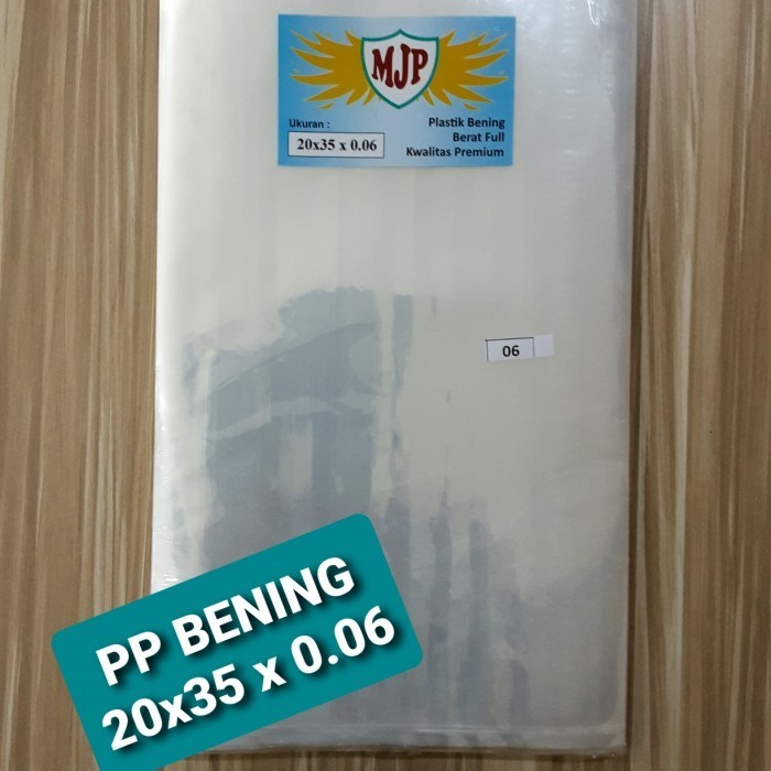 

DISKON Plastik PP Bening Tebal 06 Uk.20x35 Merk MJP Plastik Bungkus Snack