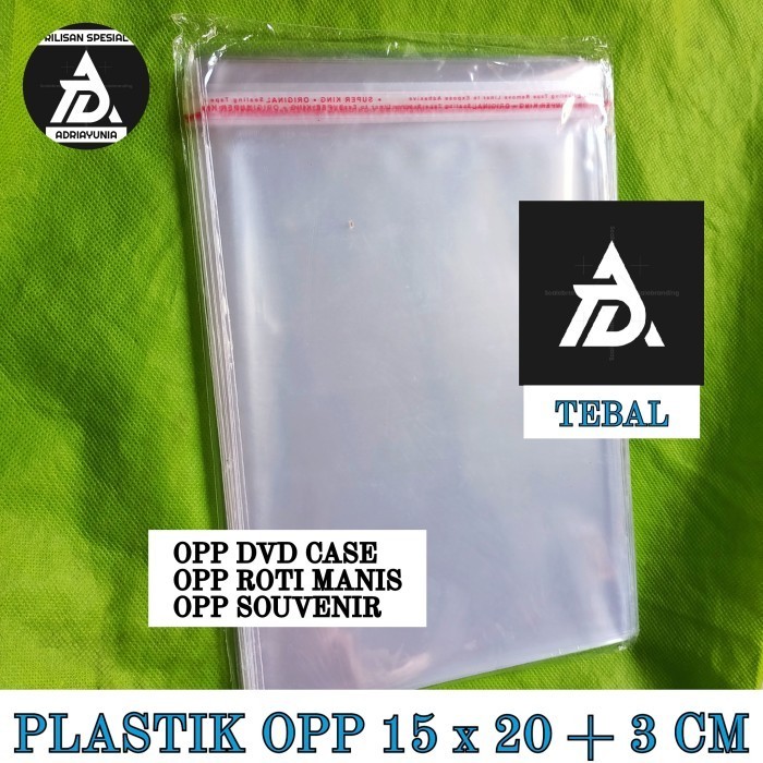 

MURAH OPP Plastik 15 x 20 cm seal : Roti/DVD Case - Opp TEBAL 15x20 cm ORI