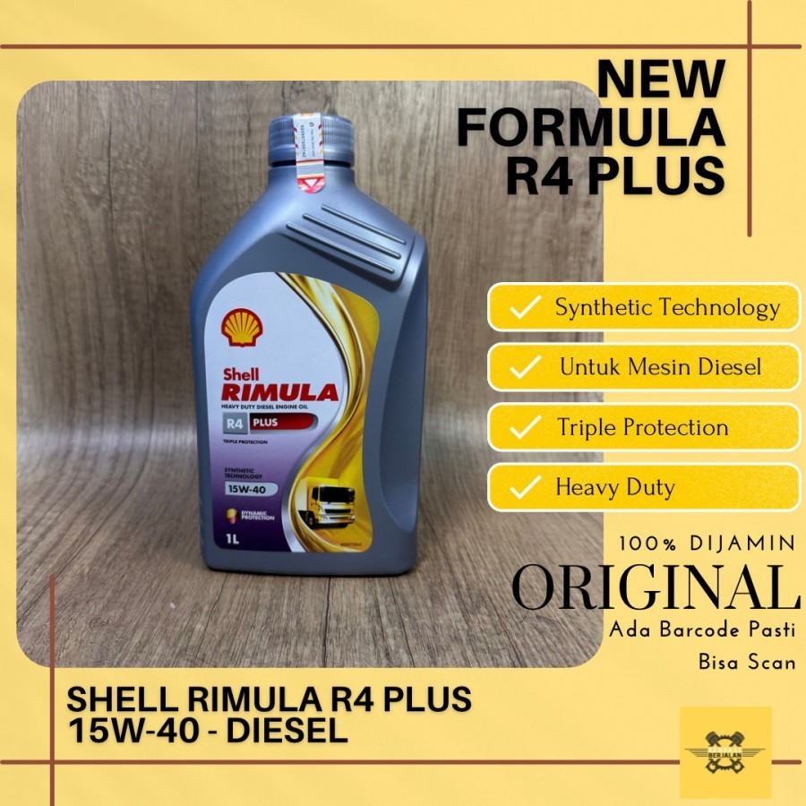 Oli Mesin Shell Rimula 15W-40 1 Liter - Oli Mobil Diesel