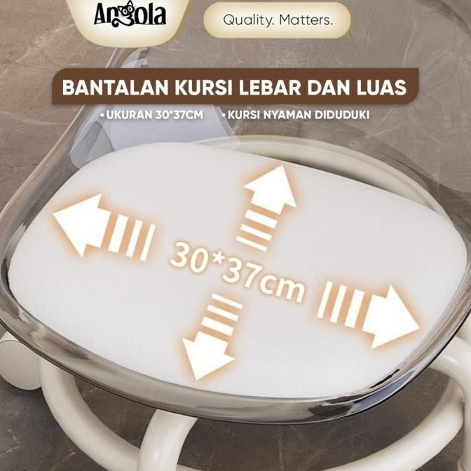 Angola Kursi Plastik Sandaran L43 Kursi Roda Kecil / Kursi Belajar Anak Rolling Stool terlaris