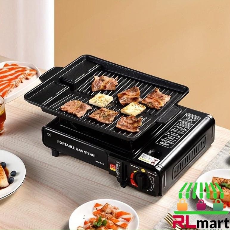 SALE PAKET KOMPOR PORTABLE + GAS + ULTRA GRILL PAKET NGEGRILL MURAH LENGKAP