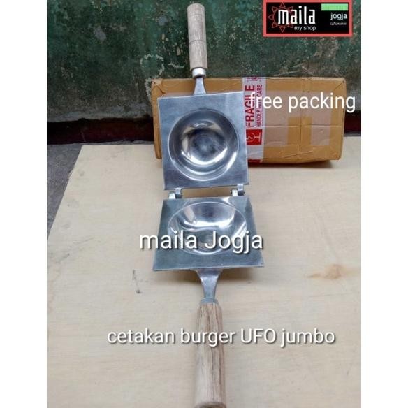 SALE Cetakan ufo jumbo burger roti hamburger pres penekan kue waffle uvo