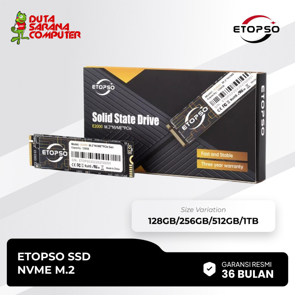ETOPSO SSD M.2 NVME 128GB 256GB 512GB 1TB