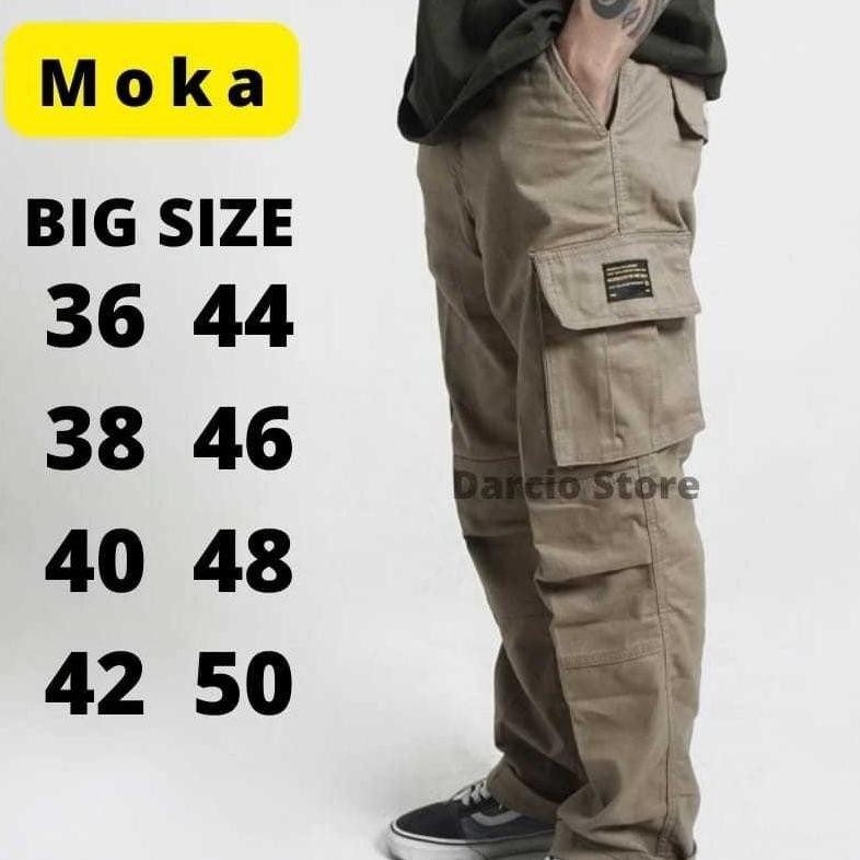 Celana Cardinal Panjang Pria Cargo Jumbo Pria Biize