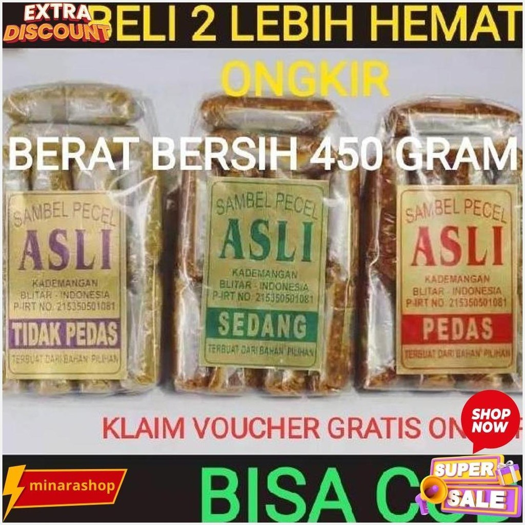 

Sambel Pecel Asli Blitar / Sambal Pecel Asli 450 Gram Siap Kirim