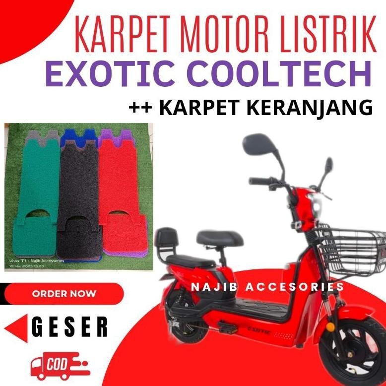 Karpet Sepeda Motor Listrik Exotic Cooltech SE Uwinfly DF 2 Karpet Pijakan Kaki Motor Listrik Excoti