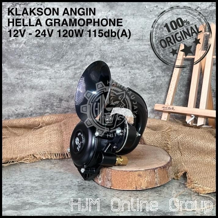 TERBARU KLAKSON ANGIN HELLA AIR HORN GRAMOPHONE TRUCK SCANIA VOLVO 12V - 24V !!!!!