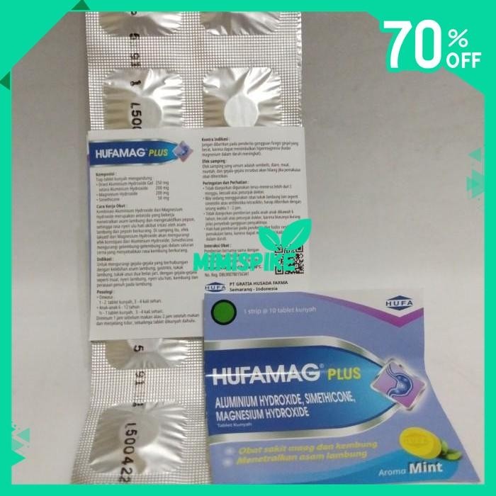 

HUFAMAG PLUS STRIP 10 TABLET KUNYAH OBAT SAKIT MAAG & KEMBUNG BY MIMISPIKE !!!