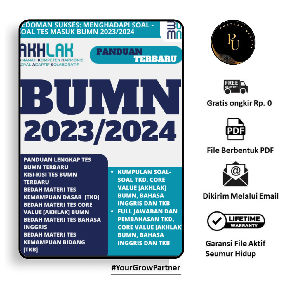 

541. BUMN 2023/2024 - PEDOMAN SUKSES: MENGHADAPI SOAL-SOAL TES BUMN 2023 2024 - [-]