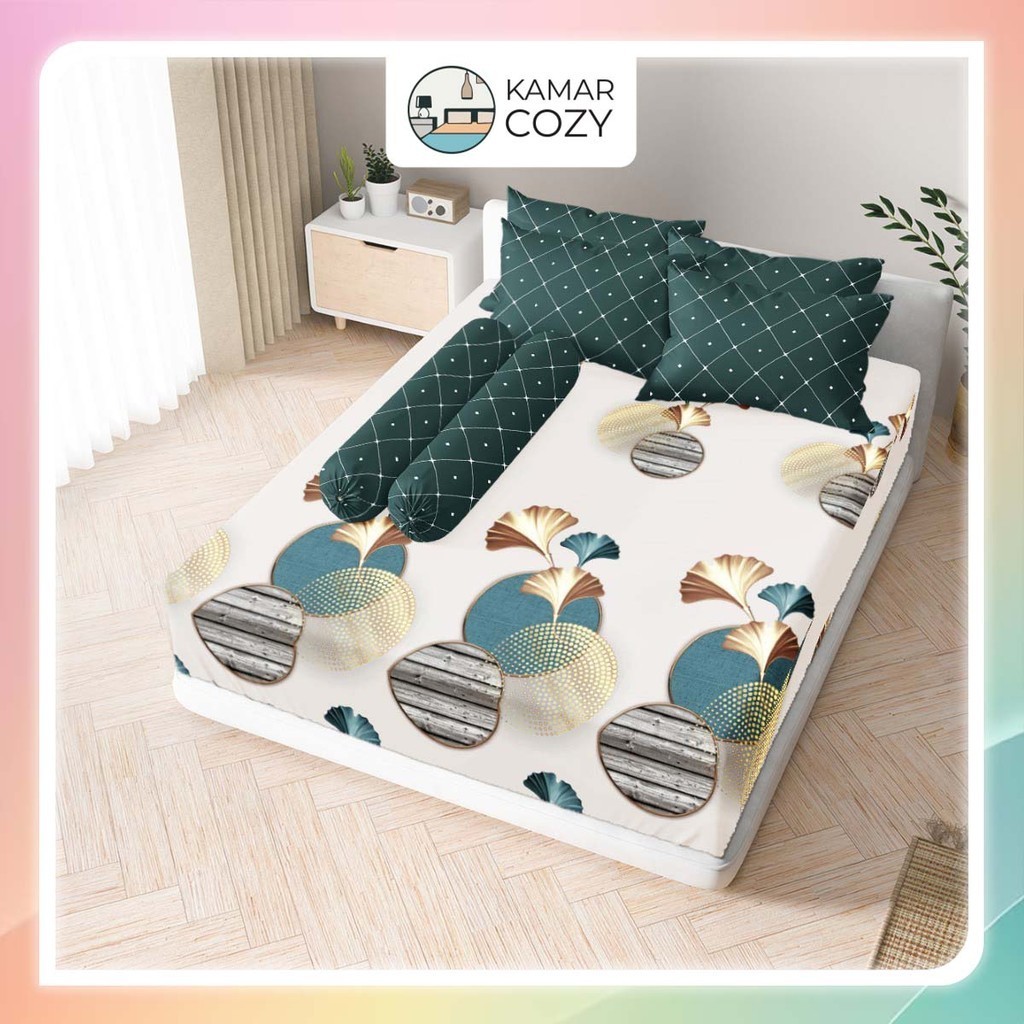 Sprei Kintakun Set Fitted 160x200 / 180x200 B4 Ulya Queen / King Bantal 4 guling 2 Dluxe Aesthetic T