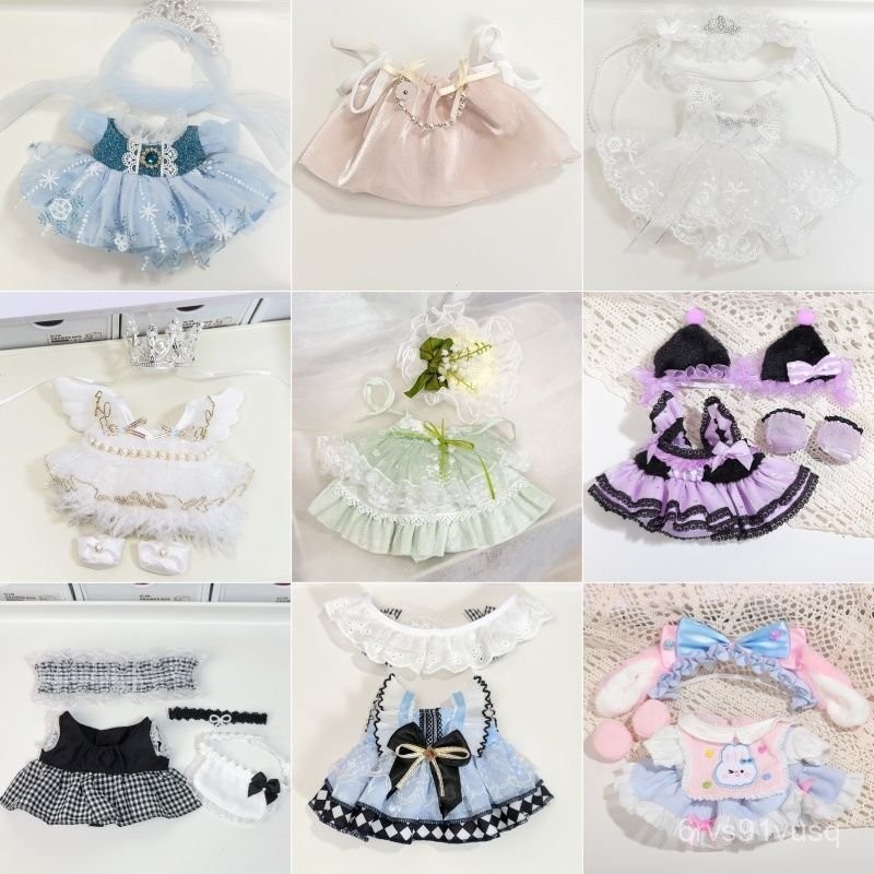 20Cmdoll Clothes Cotton Doll Lolita Clothes Cute Plush Toy Doll Dress Dress Ukv0
