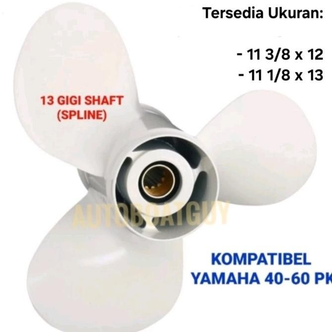 Propeller / Baling / Kipas Mesin Tempel Yamaha 40 50 - 60 Pk / Hp