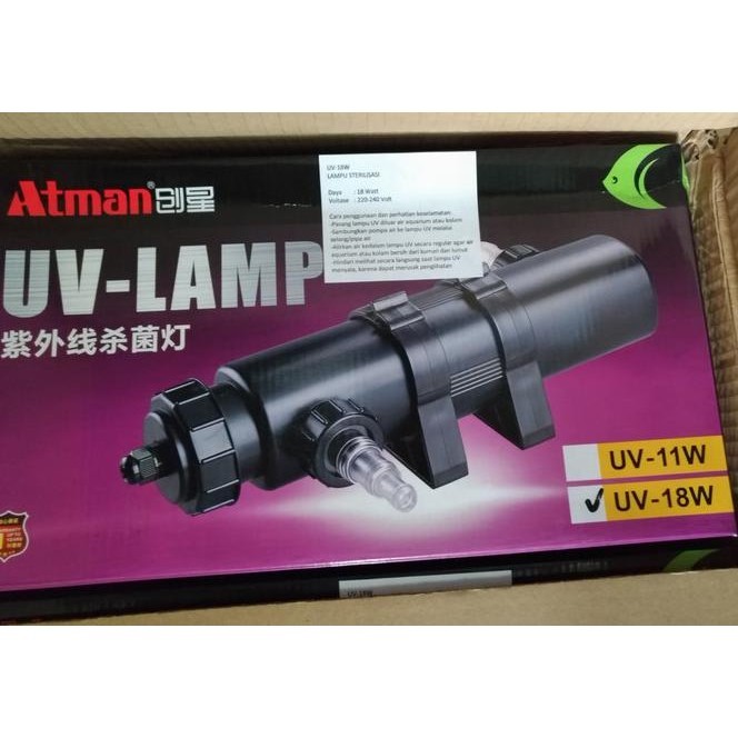Aquarium Kolam Lampu Uv Atman Uv 18Watt